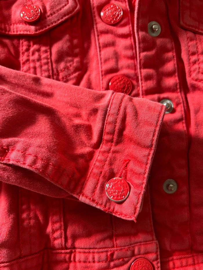 Veste en jean rouge dpam 3 ans - photo numéro 7