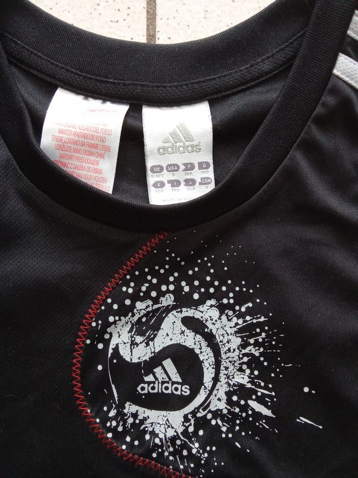 Débardeur adidas garçon  10 ans, sport, Basket, Noir, blanc - photo numéro 3