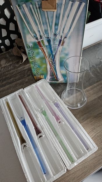 Lot de 6 flûtes a champagne