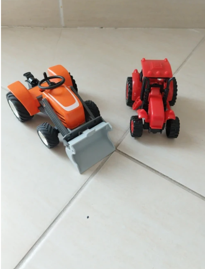Tracteurs en lot -véhicules jouet enfant orange et noir