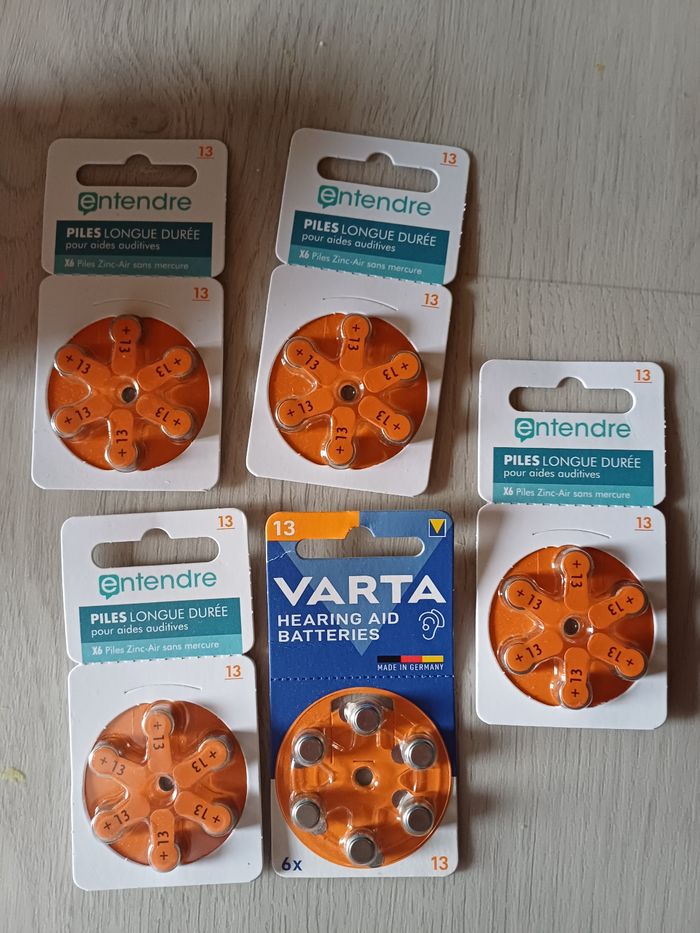 Lot de piles auditives