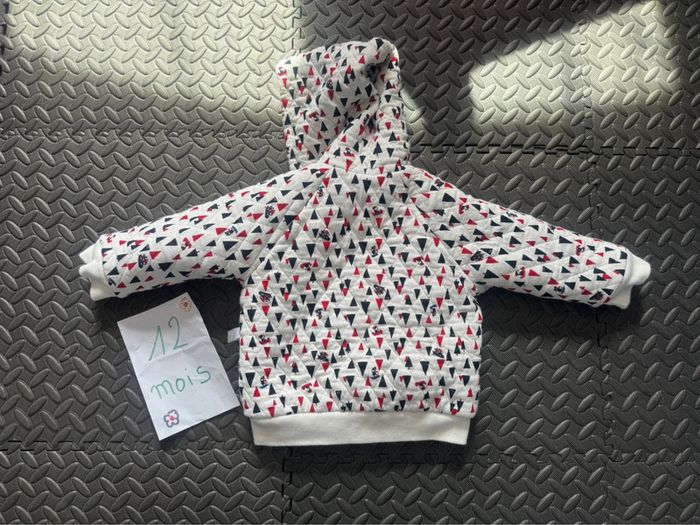 Manteau veste gilet chaud zippé doublé moumoute 12 mois Petit Bateau - photo numéro 3