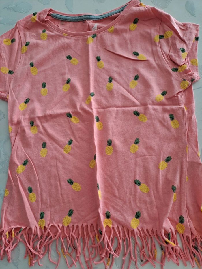 T shirt ananas 6/8 ans