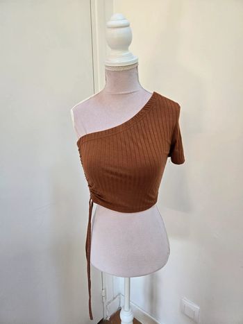 T-shirt marron 1 manche taille XS
