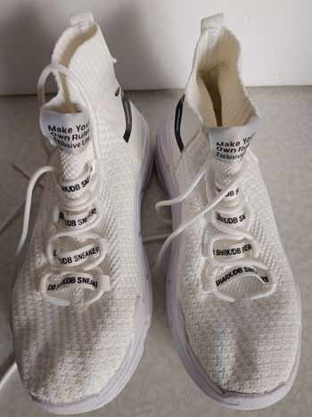 Sneakers DB Shark homme/Femme Mixte Basse Exclusive Blanc taille 39 avec lacets