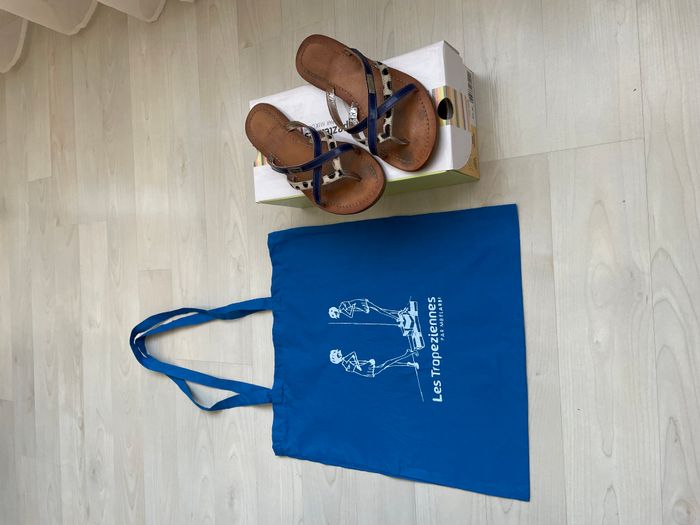 Tongs Les tropeziennes + Tote Bag bleu
