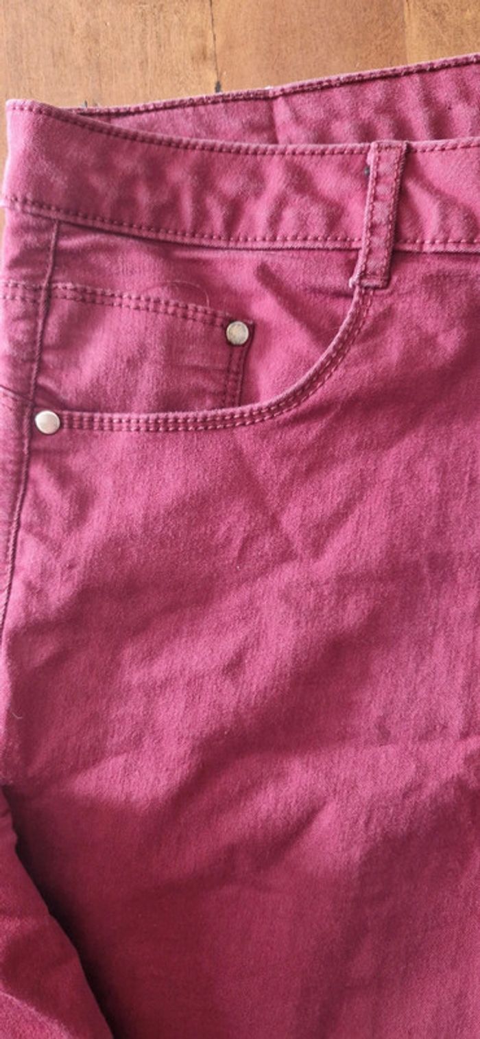 Jeans bordeaux Pimkie taille M - photo numéro 2
