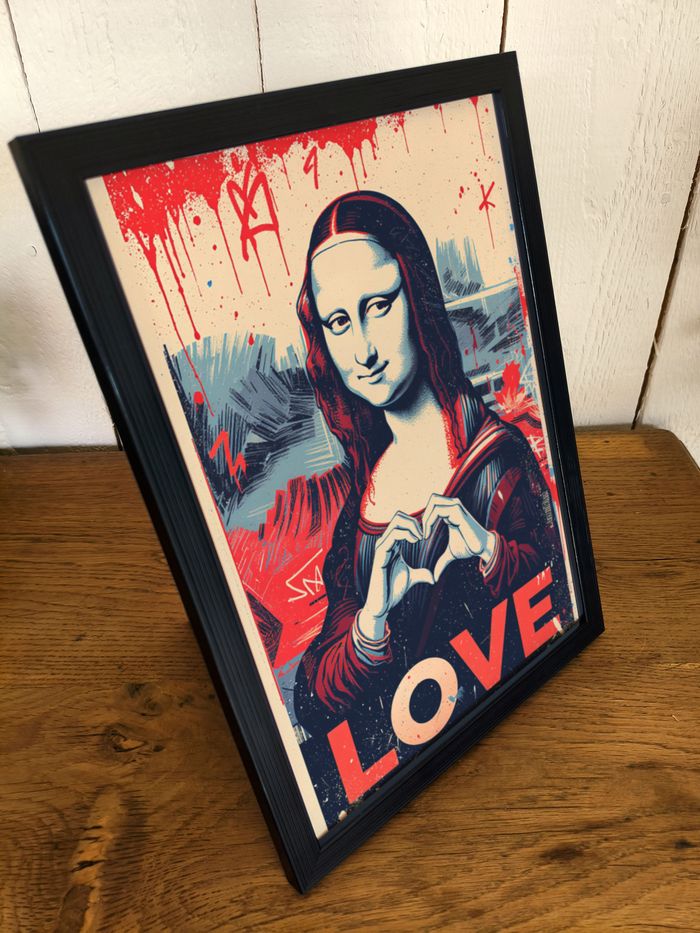 Poster Affiche A4 (21 × 29,7 cm) pop art LOVE – Déco murale inspirée d’art classique - photo numéro 2