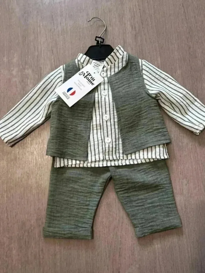 Sublime Ensemble garçon 3 pièces tendance (6mois)