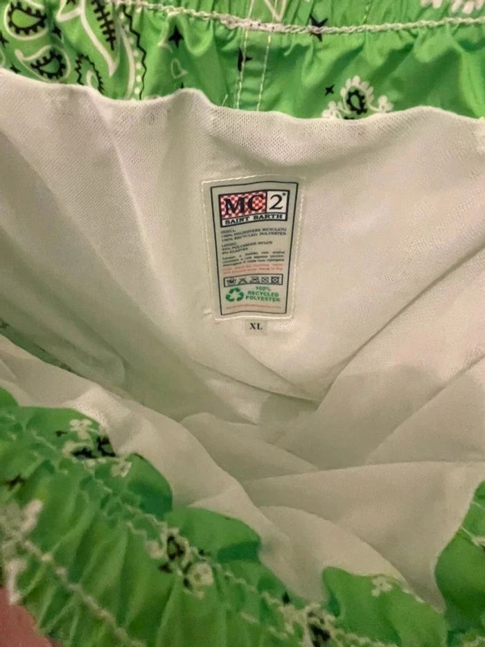 MC2 Saint Barth - Short de bain, "Bandana Round 7501" Vert, taille XL - photo numéro 5