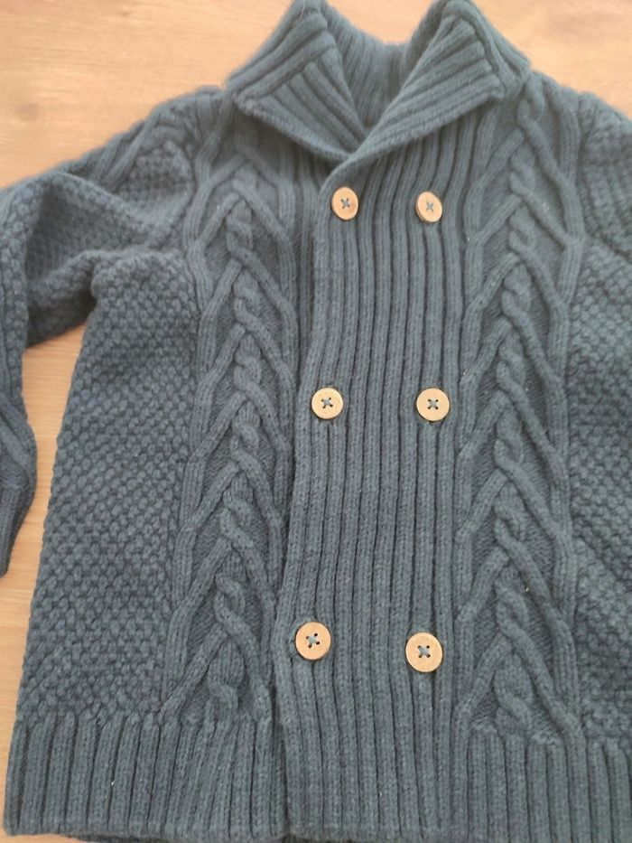 Pull chaud bébé 18 mois bleu marine orchestra - photo numéro 2