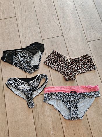 Lot de 4 culottes femme léopard