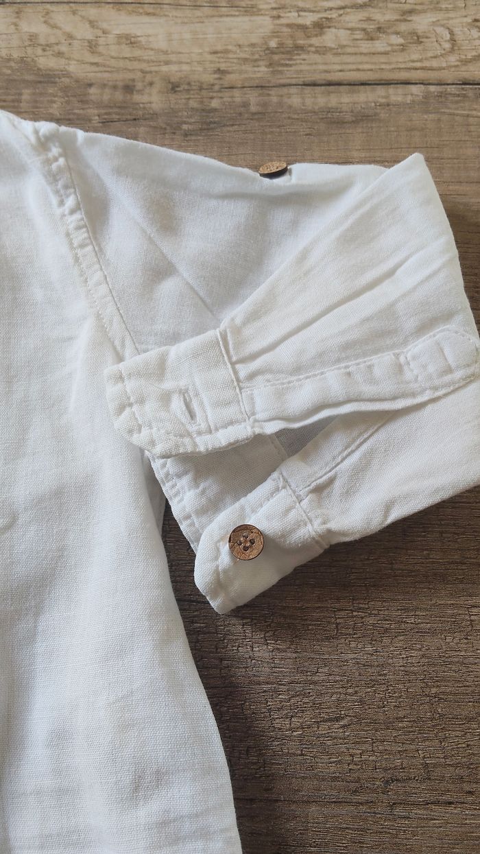 Chemise blanche en lin 3 ans - photo numéro 4
