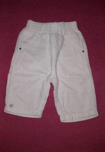 Pantalon blanc en lin taille 3 mois