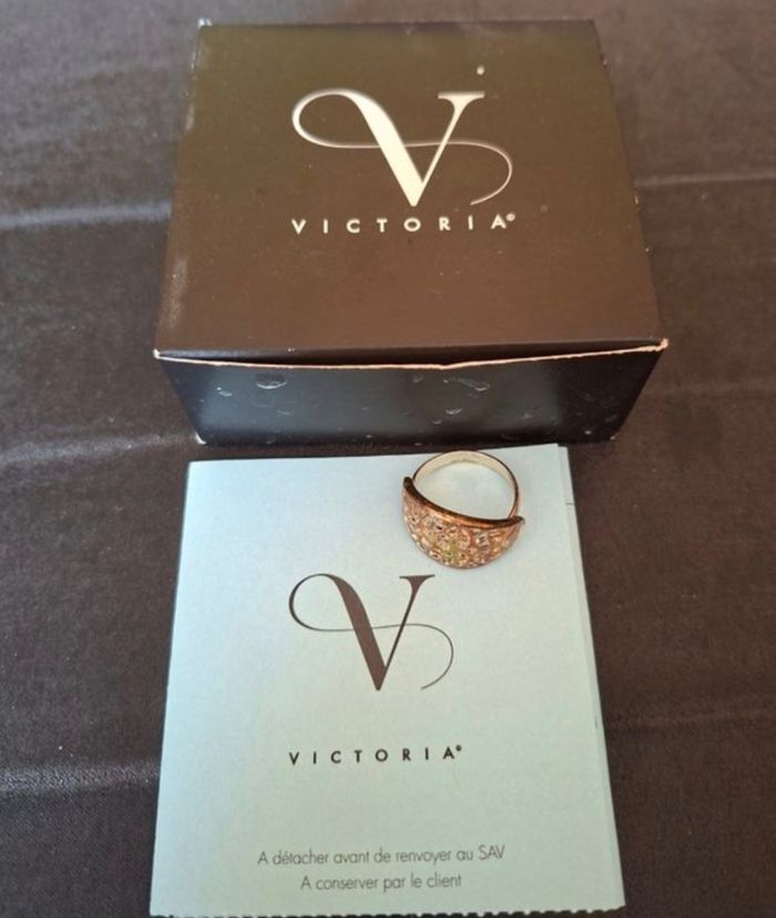 Bague Victoria "Feuille" Ionisée Café - Comme Neuve - Garantie à Vie