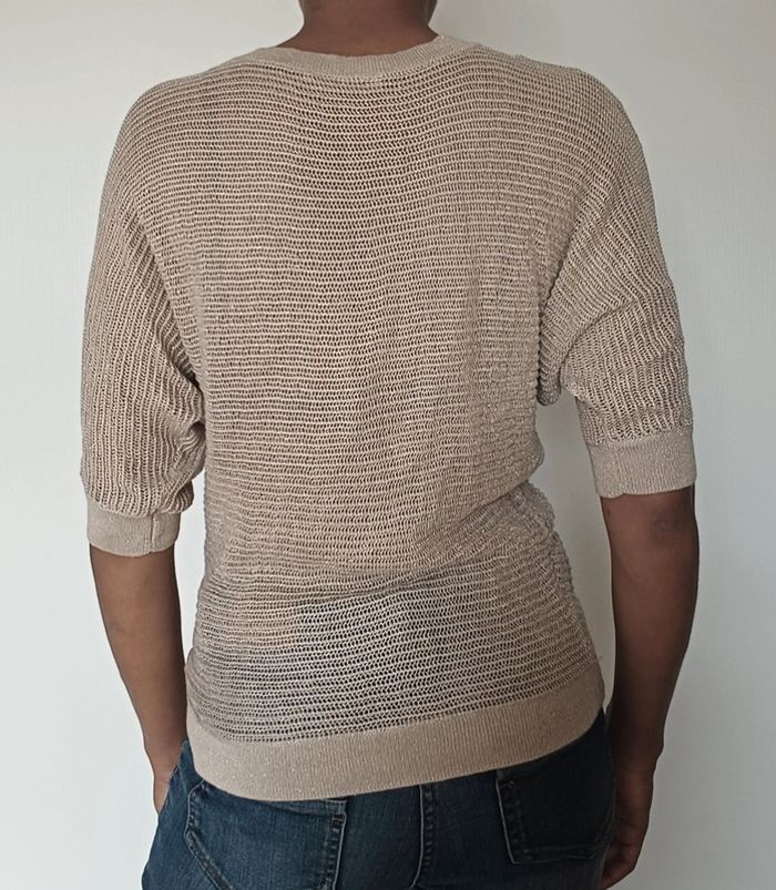 Pull beige / doré camaïeu TM - photo numéro 3