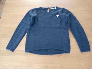 Pull doux bleu marine fille 8 ans Okaïdi