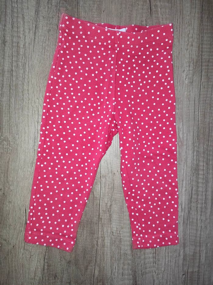 Legging 3 / 4 ans rouge et blanc à pois Tex