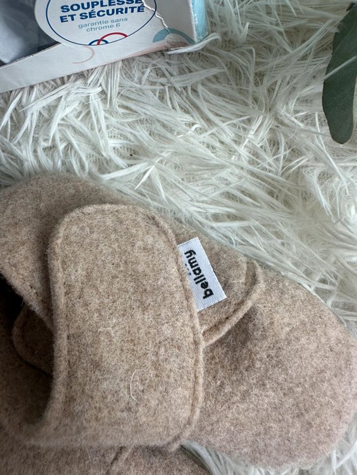 Chaussons en feutre beige Bellamy taille 20 - photo numéro 3