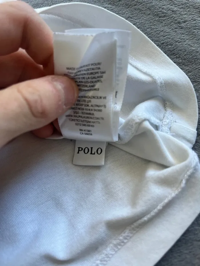 Polo Ralph Lauren – T-shirt blanc col V – Taille M - photo numéro 5