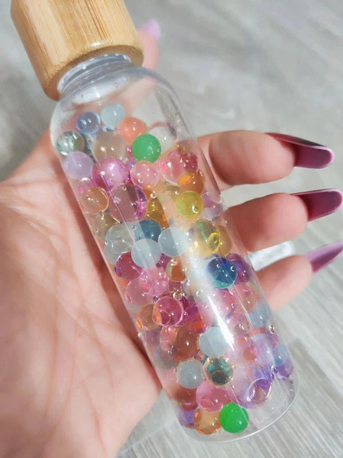 Bouteille sensorielle retour au calme billes d'eau - photo numéro 2