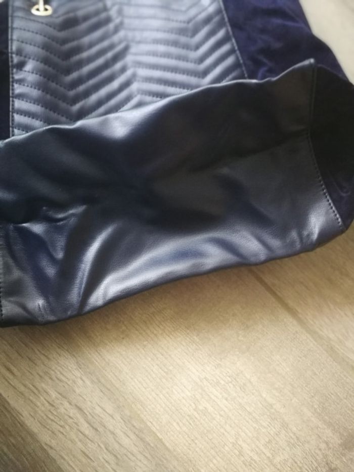 Sac cabas matelassé bi matière neuf - photo numéro 2