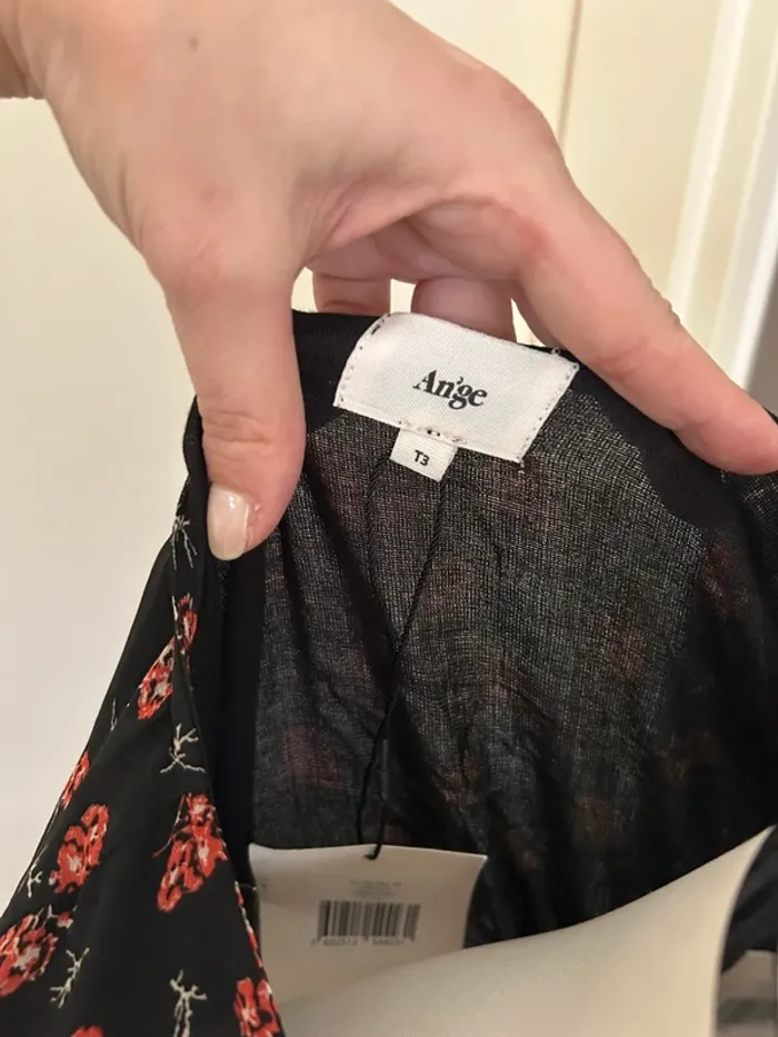 Ange robe voilée, imprimée, florale, femme, taille 3/40 Neuf avec étiquette - photo numéro 9