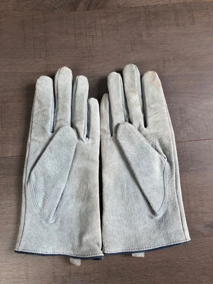 Gants en cuir bleu ciel taille 1 - photo numéro 2