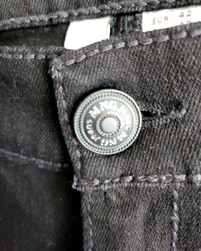 Jeans noir mango taille 42 coupe droite tendance - photo numéro 5