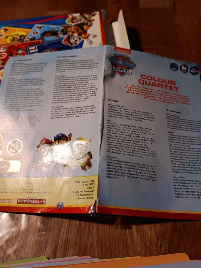 Jeu des 4 couleurs Pat Patrouille - photo numéro 3