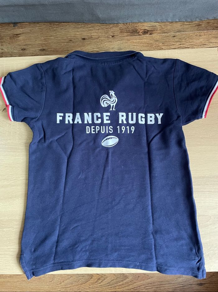 Polo rugby bleu 10 ans - photo numéro 2