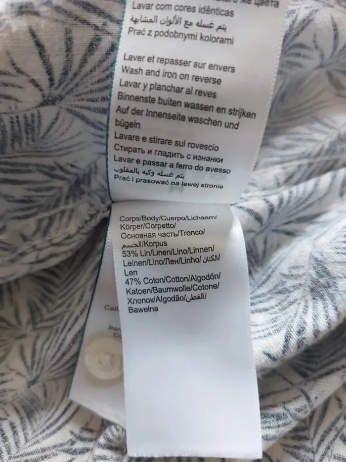 Chemise manches courtes en lin taille M - photo numéro 4