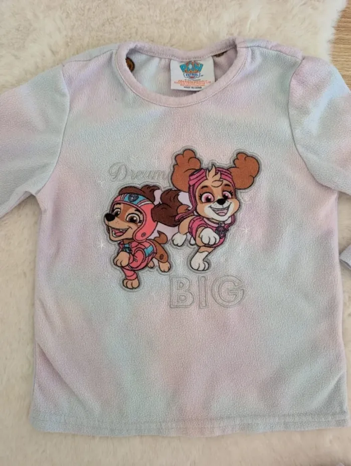 Pyjama polaire Pat patrouille fille 3-4 ans - photo numéro 2