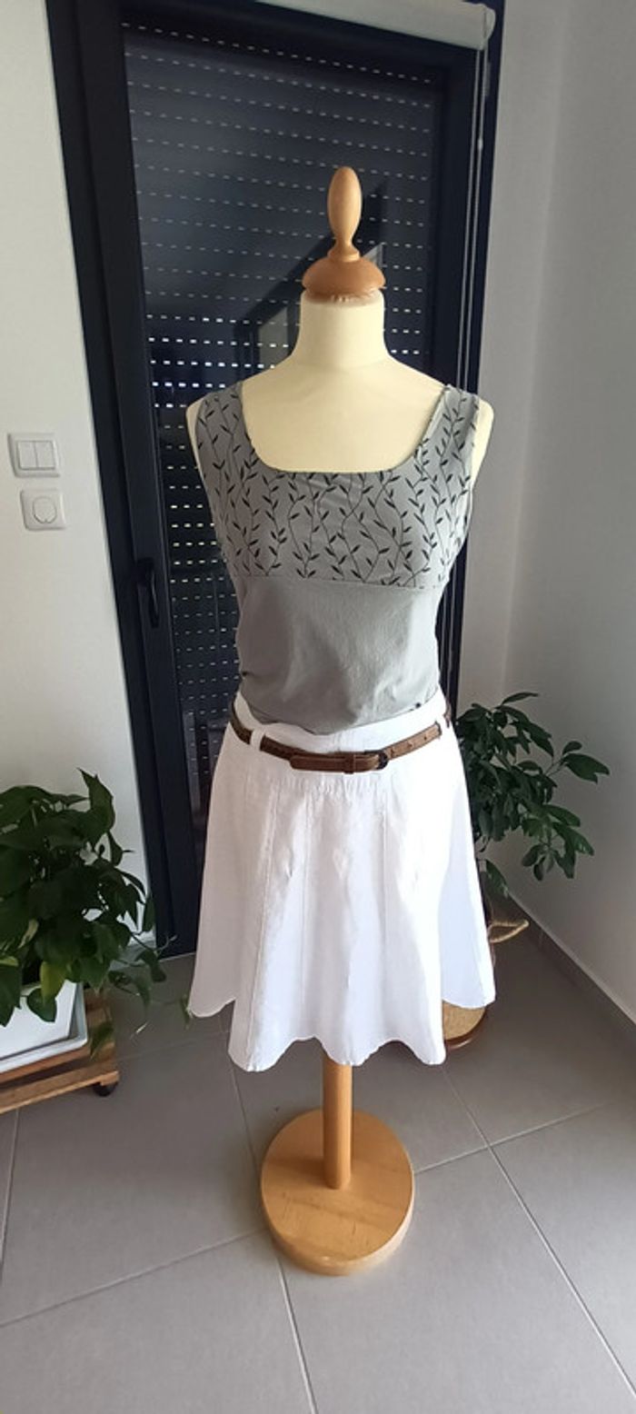 Débardeur imprimé feuilles brillantes à l'avant - photo numéro 3