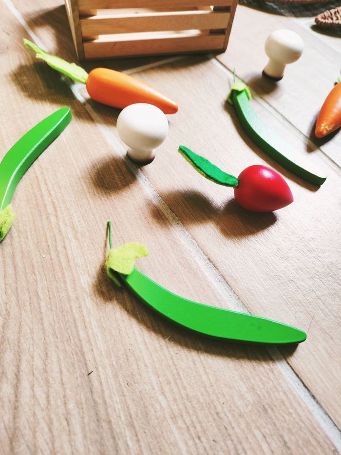 🥕Dinette cagette légumes aliments en bois et feutrine marque Le Toy van - photo numéro 2