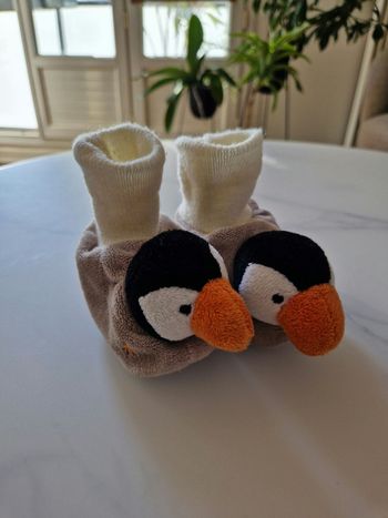 Chaussons de naissance Pingouin