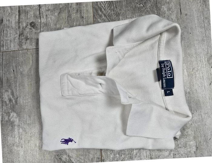 Polo Blanc Ralph Lauren - Taille L