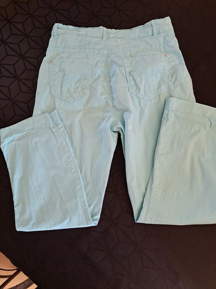Pantalon 3/4 bleu clair 38 - photo numéro 6