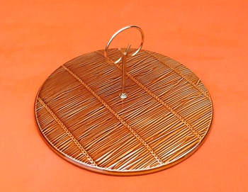 Années 1960 Plateau à fromages  Céramique vernissée décor paille