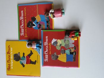 petit ours brun livre + figurines