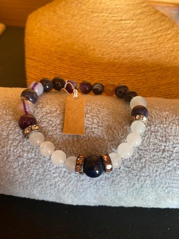 Bracelet agate et jade