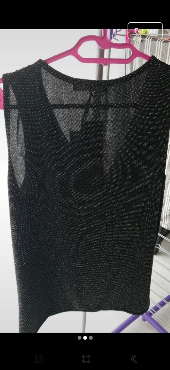 T-shirt noir pailleté - photo numéro 2