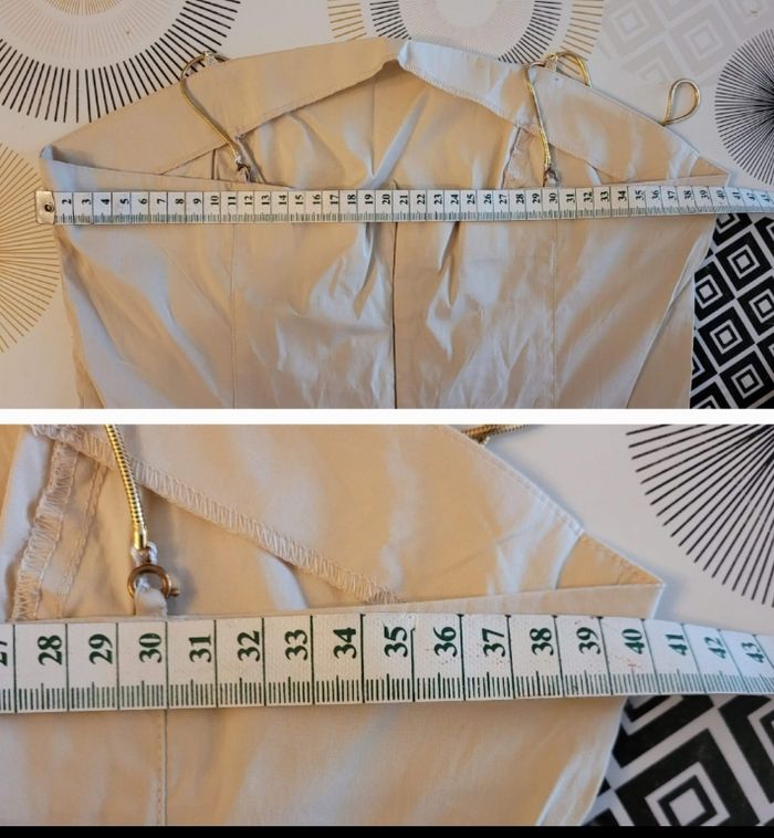 Tattoo Paris Robe  Longue TFr38/TM- Beige_Champagne avec Fines bretelles Dorées en TB - photo numéro 5