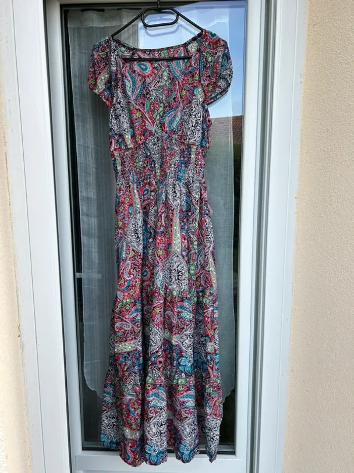 Robe longue à motif