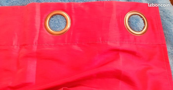 1 paire de rideaux rouge/bordeaux - photo numéro 3