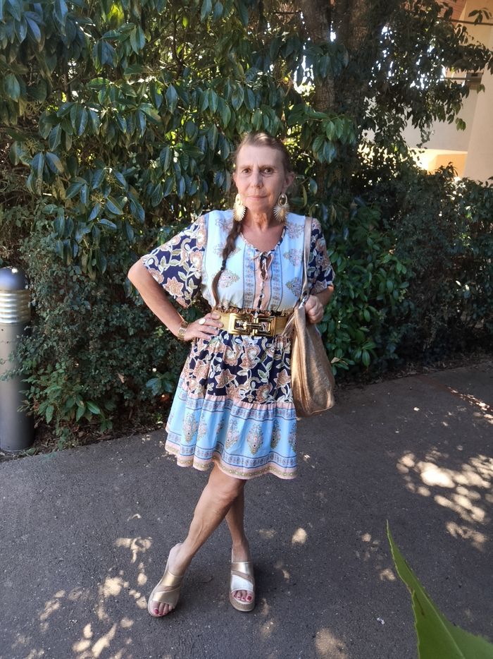 Robe 👗 satiné Bohème Vintage - photo numéro 3