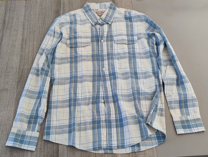 Chemise à carreaux bleue et blanche – Devred – Taille XL – Neuve avec étiquette - photo numéro 5