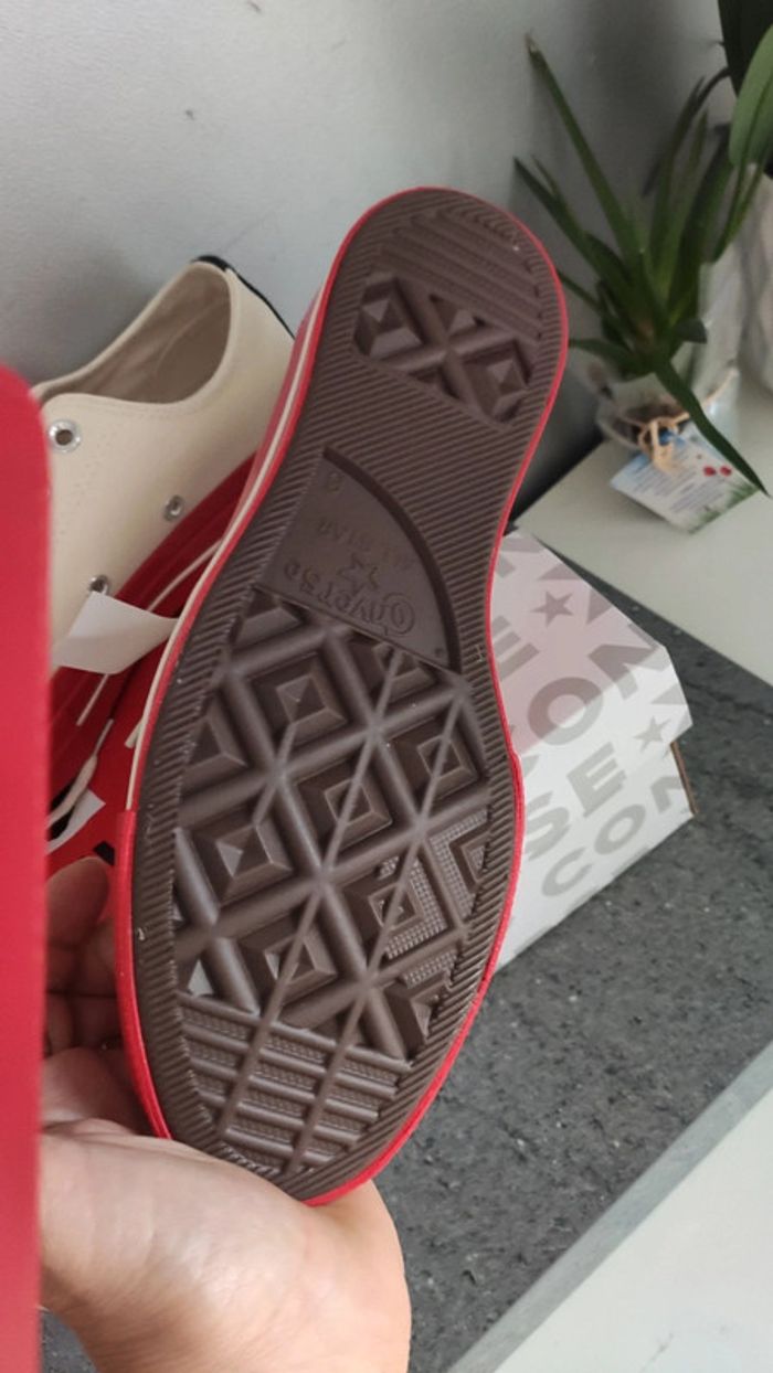 Converse baskets play comme les garçons beige pointure 39 neuves - photo numéro 4