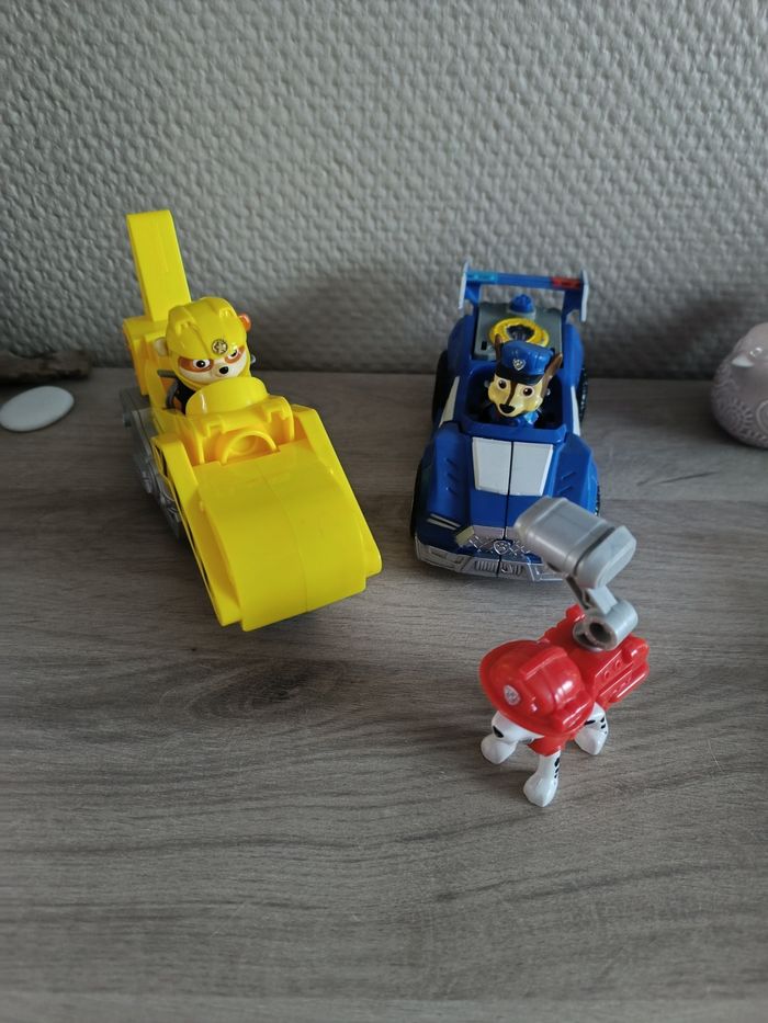 Figurines Pat patrouille Ruben avec moto, Chase avec voiture et Marcus - photo numéro 5