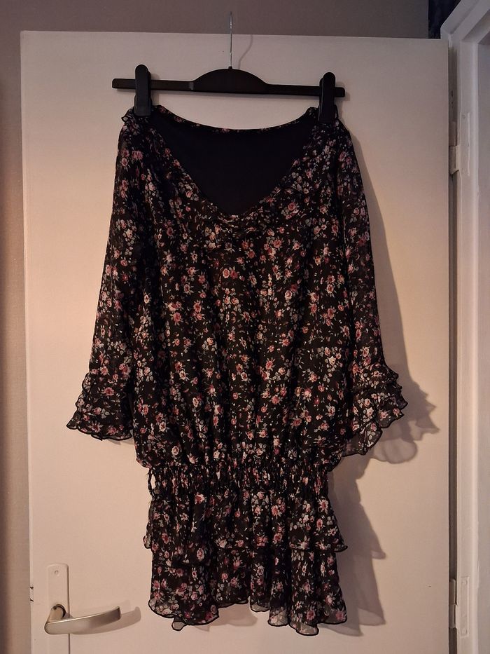 Tunique à fleurs doublée